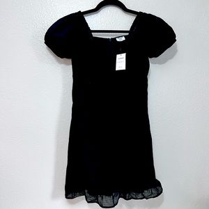 NWT Cotton On woven lily short sleeve corset mini dress in black